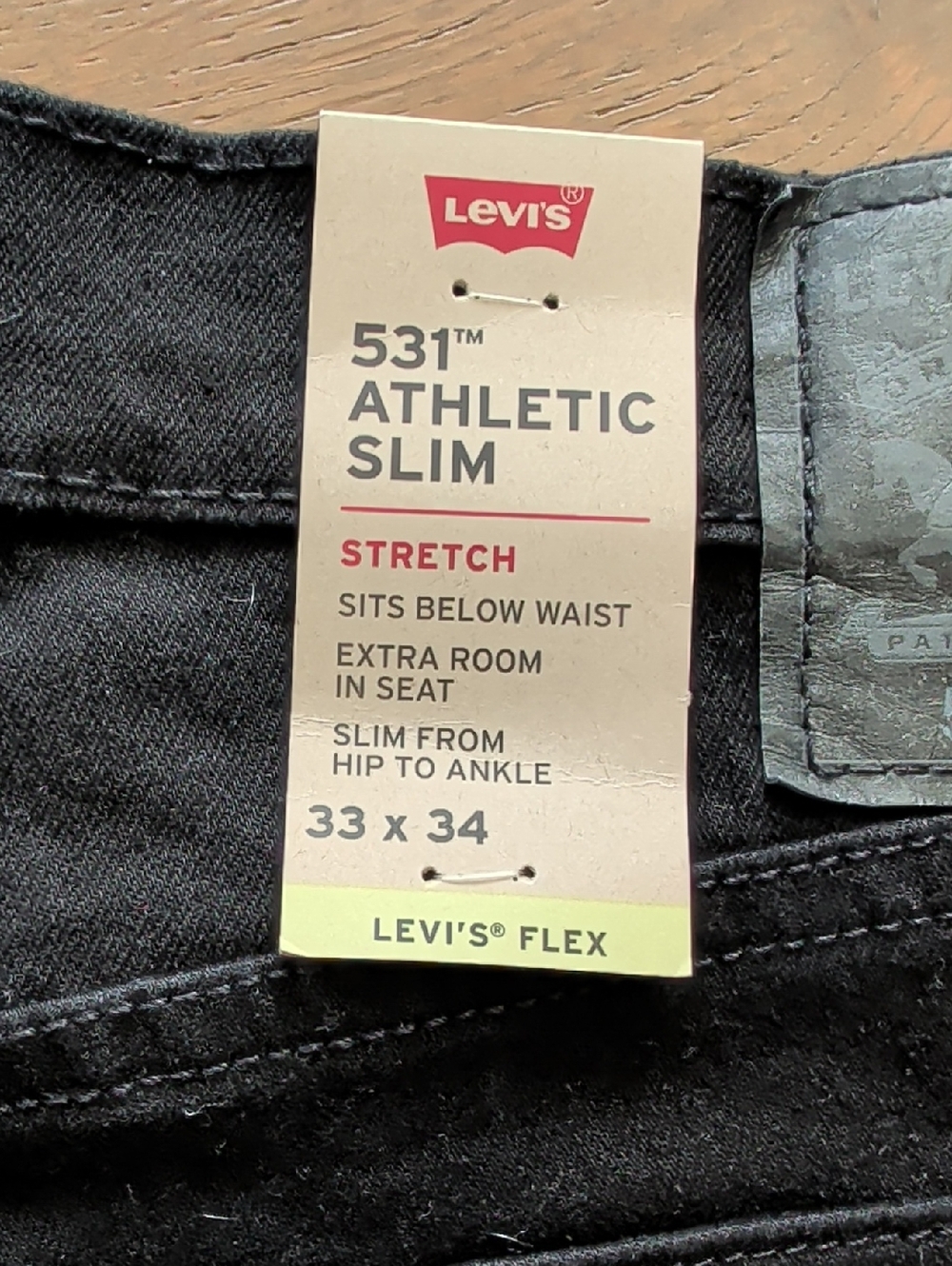 Levi's 531 Athletic Slim Stretch Jeans - Black